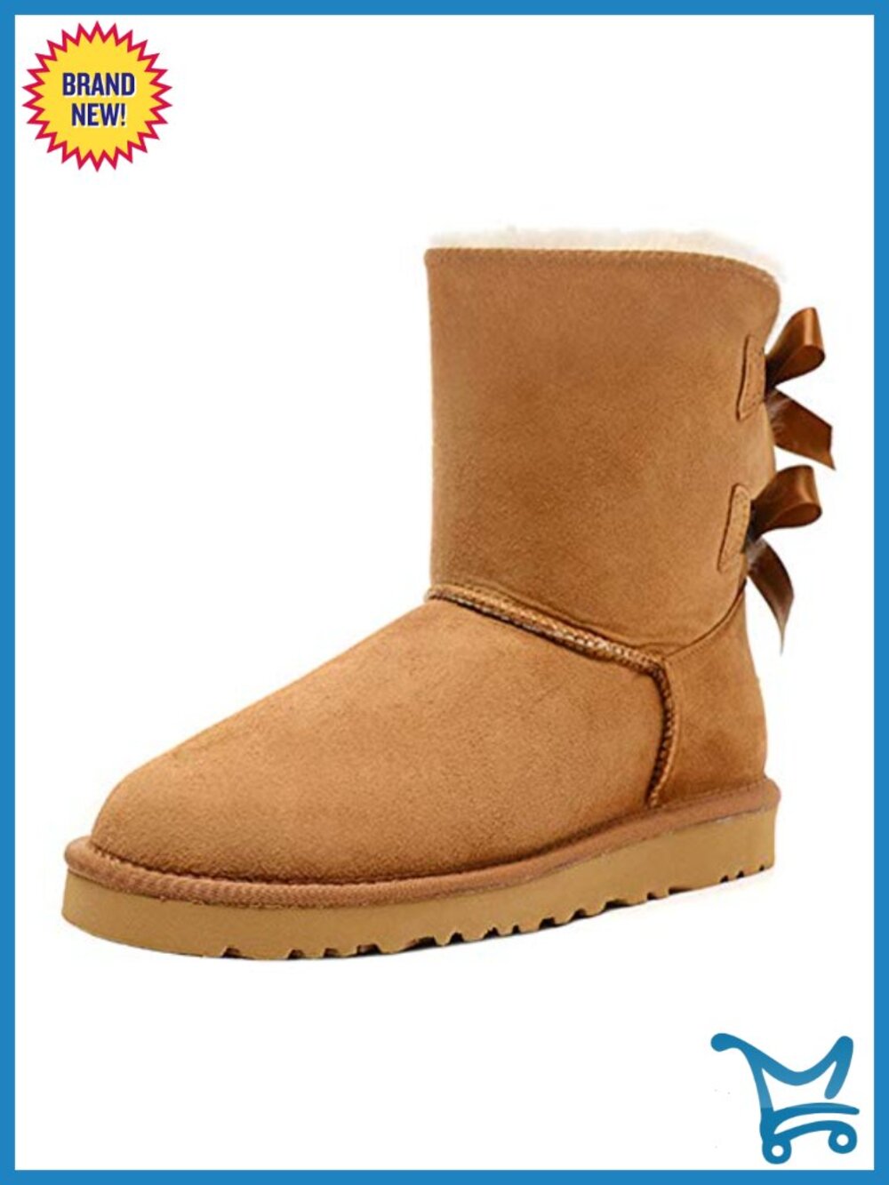 Mid-Calf Snow Boots with Memory Foam Sole and Faux Fur Lining